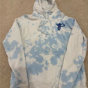 Roller Rabbit Blue and White Tie-Dye Hoodie, Size XS